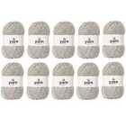 Korbond Light Silver Grey Double Knit Yarn Bulk Pack Bundle - 10 x 100g