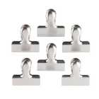 Stainless Steel Small Bag Clips 6 per pack