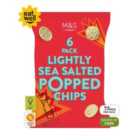 M&S Lightly Salted Popped Potato Chips Multipack 6 per pack