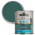 Wilko Quick Dry Deepest Green Furniture Paint 750ml