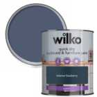 Wilko Quick Dry Intense Blueberry Furniture Paint 750ml