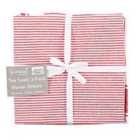 Le Chateau Woven Stripes Tea Towel 3-Pack - Red