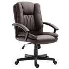 Zennor Mugo PU Leather Low Back Office Chair - Brown