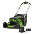 Greenworks 60v Cordless 46cm Brushless Self Propelled Lawn Mower with 4Ah Battery and Charger