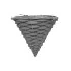 Smart Garden Faux rattan Grey Cone Plastic Hanging basket, 35cm