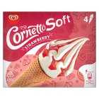 Cornetto Soft Strawberry Ice Cream Cone, 4x140ml