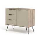 Core Products Augusta Small Sideboard With 1 Door 3 Drawers Driftwood