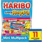 Haribo Share The Happy 11 Mini Bags Sweets Multipack 176g