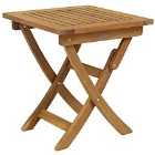 Charles Bentley Small Wooden Square Foldable Patio Table