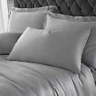 Catherine Lansfield Silky Soft Satin Silver Standard Pillowcase Pair