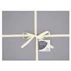 Morrisons 2 - Tone Grey Faux Leather Placemats 4 per pack