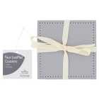 Morrisons Grey Faux Leather Coasters 4 per pack