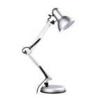 Premier Housewares Adjustable Studio Desk Lamp - Silver Grey