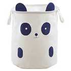 Premier Housewares Mimo Panda Face Laundry Bag - White
