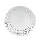 Clear Layered Glass Round Wall Mirror