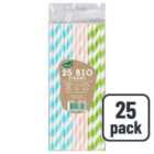 Duni Bio Pastel Recyclable Paper Straws 25 per pack