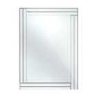Premier Housewares Bevelled Edge Mirror with Double Line Frame