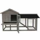 Charles Bentley Grey Two Storey Pet Hutch With Run