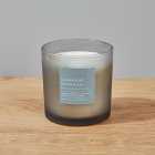 Morrisons Grey Frosted Glass Candle 10cm X 10cm