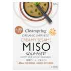 Clearspring Organic Japanese Creamy Sesame Instant Miso Soup Paste 4 x 15g