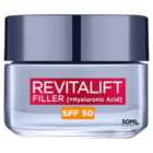 L'Oreal Paris Revitalift Filler + Hyaluronic Acid Anti Ageing SPF 50 50ml