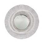 Silver Metal Wire Round Wall Mirror