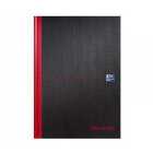 Black N Red Feint Casebound A4 Notebook