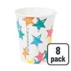 Star Recyclable Paper Party Cups 8 per pack