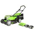 Greenworks Cordless Lawn Mower 48V with 2 x 24V 2Ah Batteries & Charger - 41cm