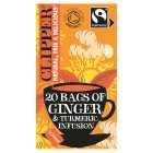Clipper Organic Fairtrade Restoring Ginger and Turmeric Tea Bags 20s, 36g