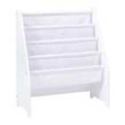 Liberty House Toys Kids White Wooden Book Display with Canvas Pockets