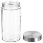 5Five 3pk Glass Air Tight Storage Jars w/ S/Steel Lid - 1.7L