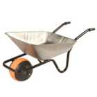 Walsall Wheelbarrow 85L Heavy Duty Galvanised Barrow In A Box with Puncture Proof Wheel