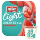 Muller Light Greek Style Strawberry Yogurt 4 x 115g