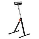 HOMCOM Roller Support Stand Metal Heavy Duty Adjustable Foldable Bench Saw Storage - Black & Silver