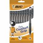 BIC BU3 Retract Ball Pen Grip Black 10 pack