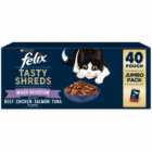 Felix Tasty Shreds Mixed Selection in Gravy Cat Food 40 x 80g