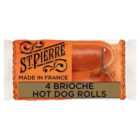 St Pierre Brioche Hot Dog Rolls 4 per pack