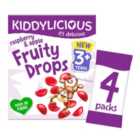 Kiddylicious Raspberry & Apple Fruity Drops, 3 Yrs+ Multipack 4 x 16g