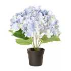 36cm Blue Hydrangea Artificial plant in Black Pot