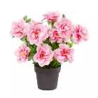 Pink Begonia Artificial plant in Pot