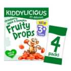 Kiddylicious Strawberry, Apple & Pumpkin Fruity Drops, 3 Yrs Multipack 4 x 16g