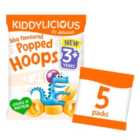 Kiddylicious BBQ Flavoured Popped Hoops Kids Snacks Multi 5 x 10g