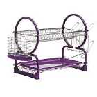 Premier Housewares 2-Tier Dish Drainer - Purple