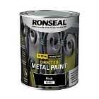Ronseal Direct to Metal Paint - Black Gloss, 750ml