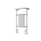 Wickes Etiquette Chrome & White Designer Towel Radiator - 510mm - Various Heights Available
