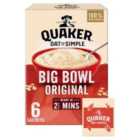 Quaker Oat So Simple Big Bowl Original Porridge Sachets 6 x 38.5g