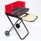 Outsunny Foldable Charcoal Trolley BBQ