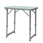 Outsunny Portable Folding Aluminium Table with Height Adjustment - Small