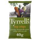 Tyrrells Sea Salted Veg Crisps, 40g